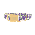 Purple Hydrangea Dog Collar - plastic gold