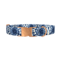 Spiral Tie Dye Dog Collar - metal rose gold