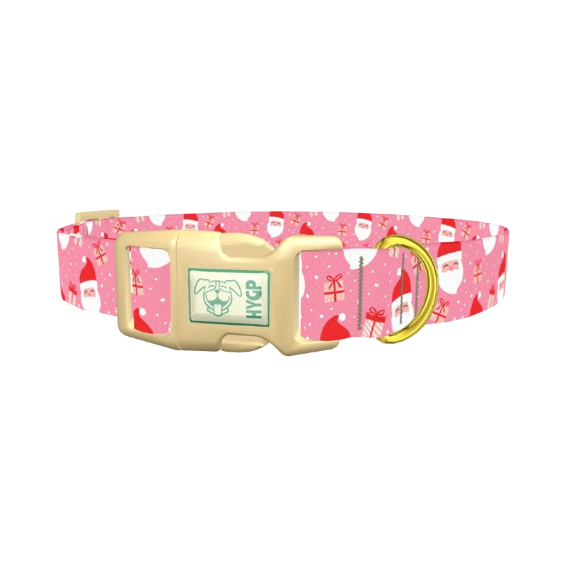 Christmas Santa Dog Collar - plastic gold