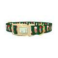 Festive Stocking Dog Collar - plastic gold