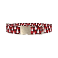 Christmas Plaid Dog Collar - metal silver