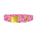 Insect Pattern Dog Collar - metal gold