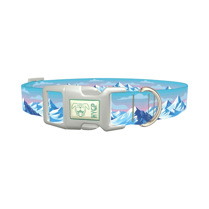 Arctic Mountain Dog Collar - plastic silver