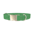 Geometric Snake Skin Dog Collar - metal silver