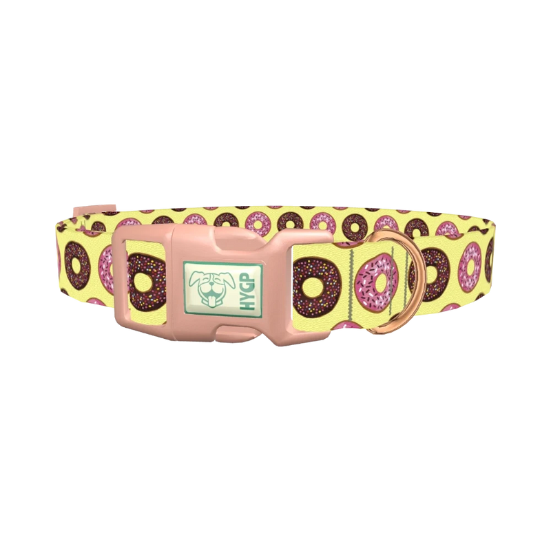 Donut Sprinkle Dog Collar - plastic rose gold