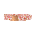 Chamomile Floral Dog Collar - metal rose gold