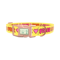 Peace Hippie Dog Collar - plastic gold
