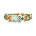 Lucky Clover Dog Collar - plastic silver