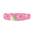 Heart Doodle Dog Collar - metal silver