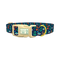 Alien Space Adventure Dog Collar - plastic gold