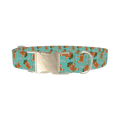 Christmas Cowboy Dog Collar - metal silver