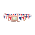 Patriotic Stars and Stripes Dog Collar - plastic rose gold