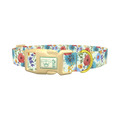 Floral Garden Dog Collar - plastic gold