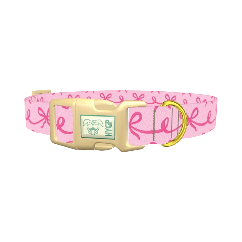 Bow Garland Dog Collar - plastic gold