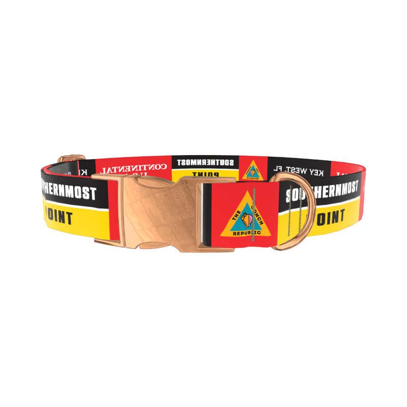 Key West Buoy Dog Collar - metal gold