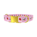 Christmas Santa Hat Dog Collar - metal gold