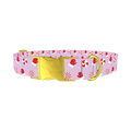 Christmas Mittens Dog Collar - metal gold