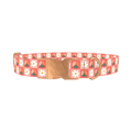 Peace Floral Dog Collar - metal rose gold