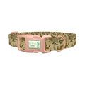 Khaki Pixel Camo Dog Collar - plastic rose gold