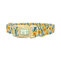 Yellow Daffodil Dog Collar - plastic gold
