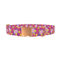 Pink Tennis Dog Collar - metal rose gold