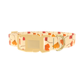Ginkgo Leaf Pattern Dog Collar - plastic gold
