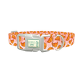 Croissant Pattern Dog Collar - plastic silver