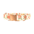 Floral Sweets Dog Collar - metal rose gold