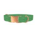 Geometric Snake Skin Dog Collar - metal rose gold