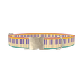 Piano Key Dog Collar - metal silver