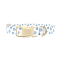 Seashells Beach Dog Collar - plastic silver