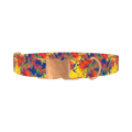 Colorful Paint Splatter Dog Collar - metal rose gold