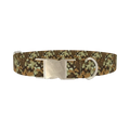 Brown Camouflage Dog Collar - metal silver