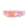 Pink Cloud Sketch Dog Collar - plastic rose gold