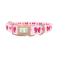 Heart Ribbon Dog Collar - plastic rose gold
