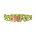 Green Mushroom Dog Collar - metal rose gold