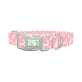 Pink Reindeer Forest Dog Collar - plastic silver