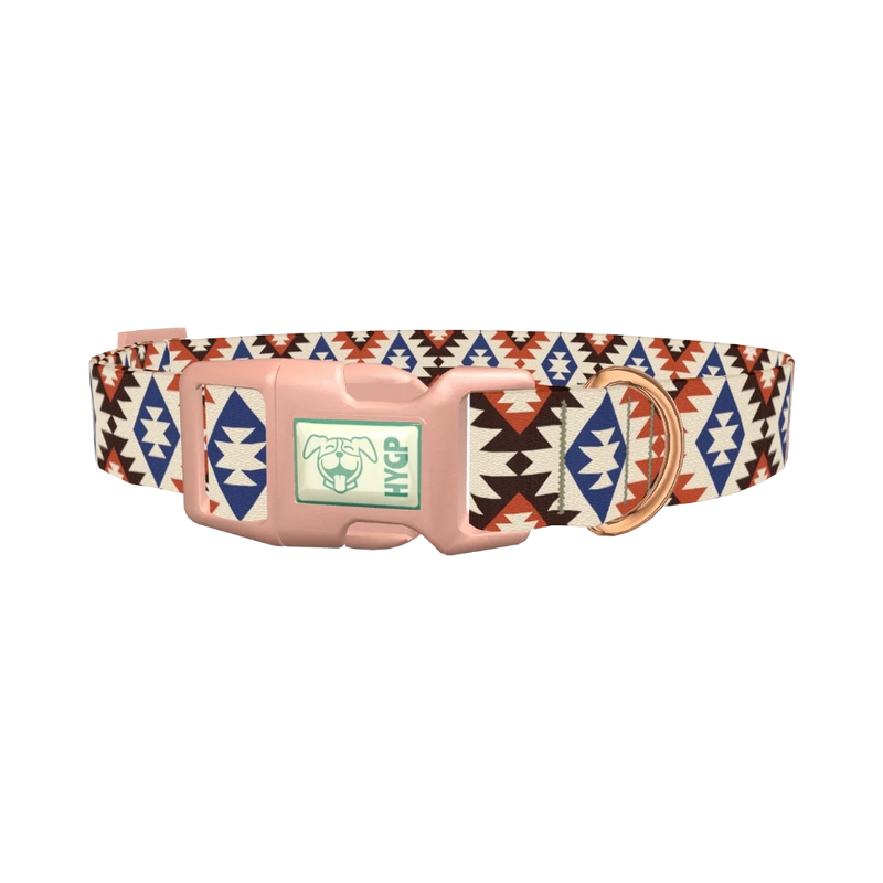Aztec Star Dog Collar - plastic rose gold