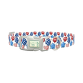Patriotic Balloon Dog Collar - plastic silver