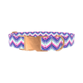 Geometric Chevron Dog Collar - metal silver