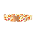 Thanksgiving Pie Dog Collar - metal rose gold