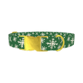 Snowflake Pattern Dog Collar - metal gold