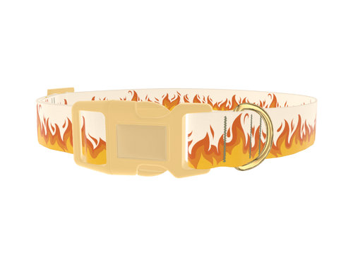 Fire Flame Dog Collar