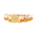 Fire Flame Dog Collar - plastic gold