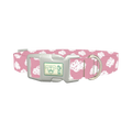 Pink Cloud Sketch Dog Collar - plastic silver