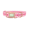Halloween Pink Pumpkin Dog Collar - plastic rose gold