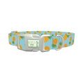 Blue Pineapple Dog Collar - plastic silver