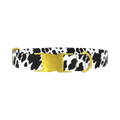 Cow Pattern Dog Collar - metal gold