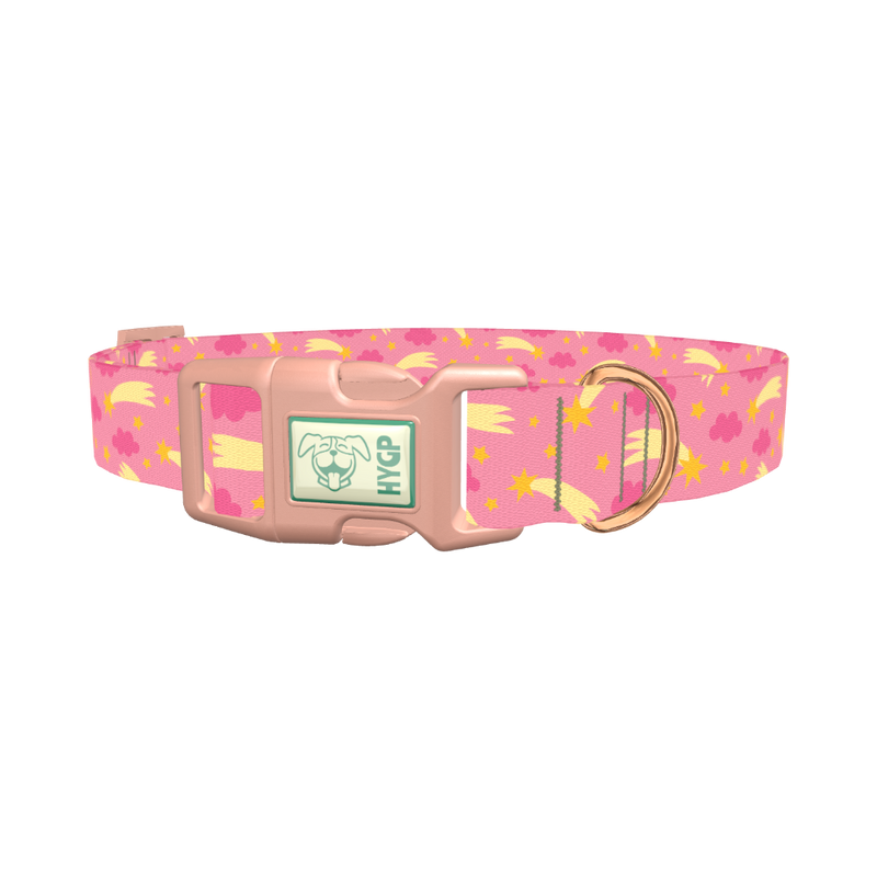 Comet Cloud Dog Collar - plastic rose gold