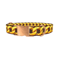 Golden Chain Pattern Dog Collar - metal rose gold